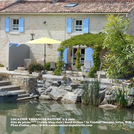 Marais Poitevin Bord Riviere Peche ,Barque, Velos, Wifi, Linge, Cheminee, Cuisine, Terrain De Boules La Taillee Exteriér fotografie